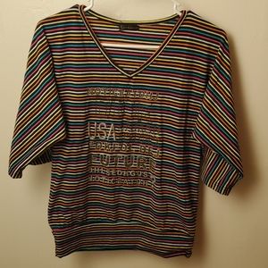 🌈 striped top